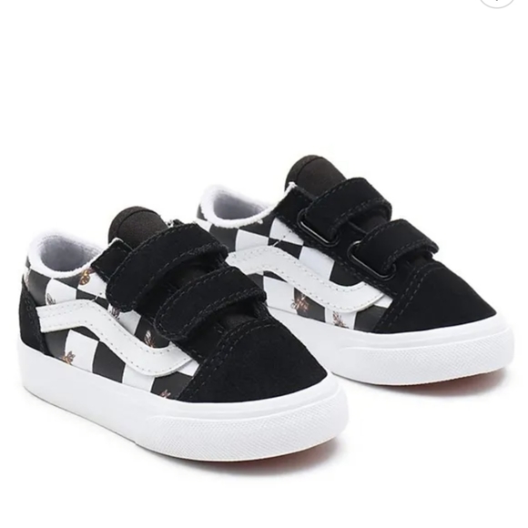 Vans Other - VANS OLD SKOOL BEE CHECK BLACK/TRUE WHITE SUEDE / CANVAS TODDLER SIZE 10